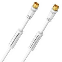 SAT Kabel TV Antennenkabel F-Stecker 10m Gold Weiß Mantelfilter Stuttgart - Stuttgart-West Vorschau