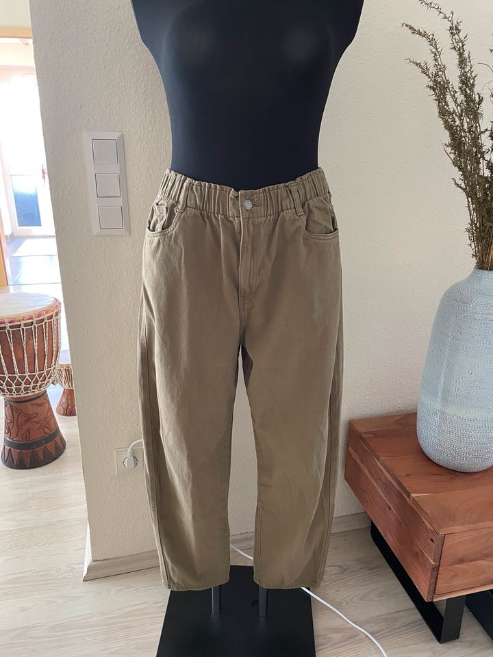 Karottenjeans Khaki Gummibund H&M 44 (XXL) inkl. Versand in Dorsten