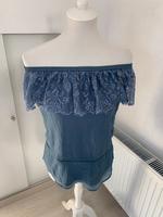 Vero Moda Bluse Top spitze blau Gr. 38 M schulterfrei Baden-Württemberg - Spaichingen Vorschau