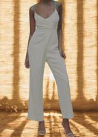 ❤️ ZARA Jumpsuit Einteiler NEU S 36 creme Leinen weites Bein Thüringen - Bad Salzungen Vorschau