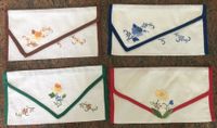 4 Servietten-Taschen aus Baumwolle, bestickt, aus Italien Baden-Württemberg - Heidelberg Vorschau