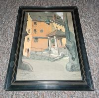 altes Aquarell / Rothenburg Hofbrunnengasse / signiert E. Fröster Thüringen - Niederzimmern Vorschau