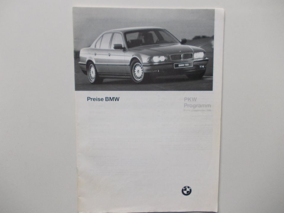 BMW - 8er Reihe E31 Sonderausst.+ BMW Preise 1996 Auto Prospekte in Kaiserslautern
