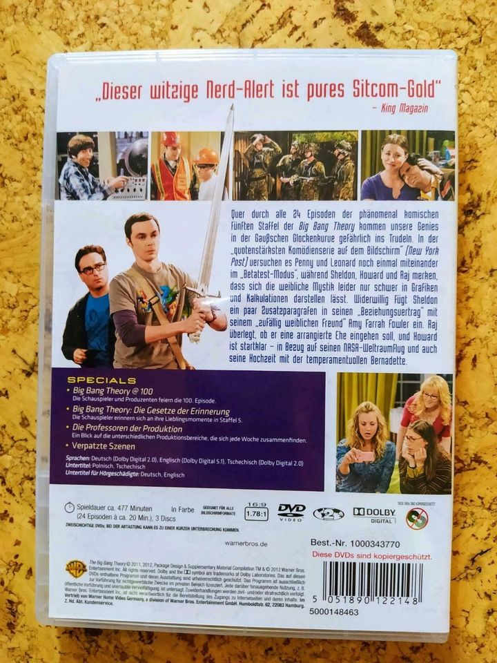 The big Bang theory fünfte Staffel 5 DVD in Kappel-Grafenhausen