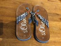 S.Oliver S. Oliver Sandale Flip Flop blau Punkte Dots Gr 37 Nordrhein-Westfalen - Kleve Vorschau