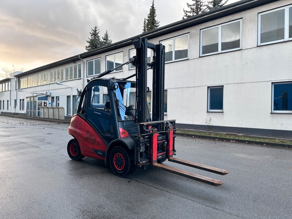 Linde H50T-02/ 600 Gas Stapler 4100mm Hub Zinkenversteller in Düsseldorf