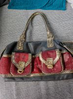 Handtasche rot braun gold Bayern - Bamberg Vorschau