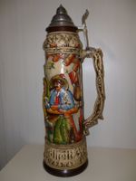 Bierkrug mit Zinndeckel - B.R. Germany - 55 cm - Kellerfund Baden-Württemberg - Muggensturm Vorschau