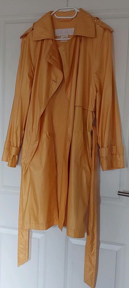 Vintage Escada Margaretha Ley Trenchcoat Nylon 42 Gelbgold in Blankenfelde-Mahlow