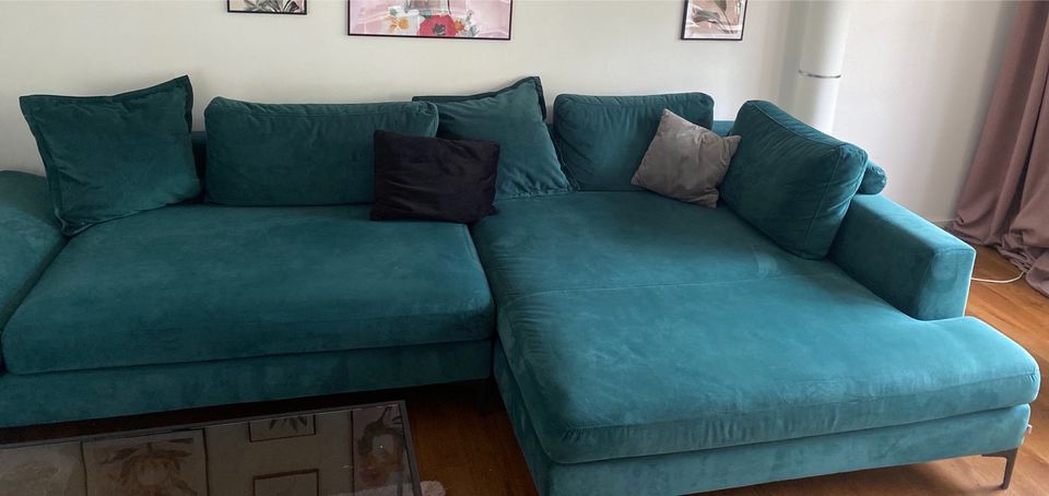 Wunderschöne blaugrüne Couch in Hof (Saale)
