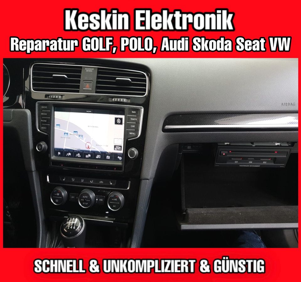VW AUDI Reparatur Main Unit Discover Keine Tonausfall Sound Ton Navi Defekt  MIB MIB1 Golf 7 Polo Passat in Herscheid