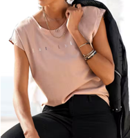 Shirt Glitzer Druck natur hautfarben nude Gr. 38 - NEU Baden-Württemberg - Wernau Vorschau
