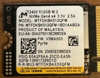 Micron 2400 M.2 NVMe PCIe Gen4 2230 SSD 512GB Asus ROG Ally Steam Baden-Württemberg - Aalen Vorschau