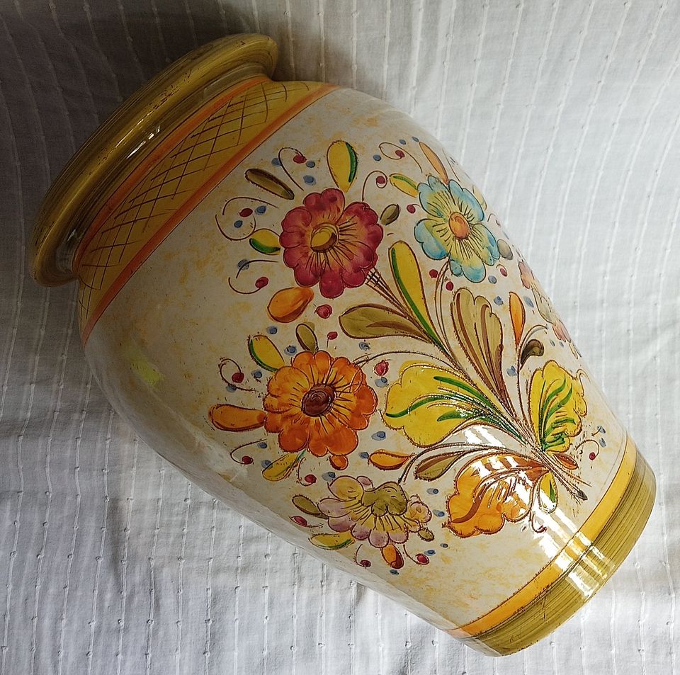 KERAMIK KIRSCH Vase BODENVASE Majolika Vintage 1950-1960 in München