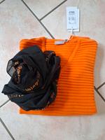 Pullover orangefarben plus gratis-Loopschal Rheinland-Pfalz - Wallscheid Vorschau