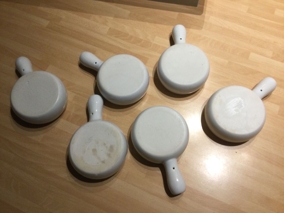 6 x kleine Auflaufform Ofenform Porzellan Ofenpfännchen NEUwertig in Gerolsheim