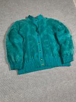 Escada Vintage 80s Damen Strickjacke Türkis blau Gr. M/38 Germany Berlin - Charlottenburg Vorschau