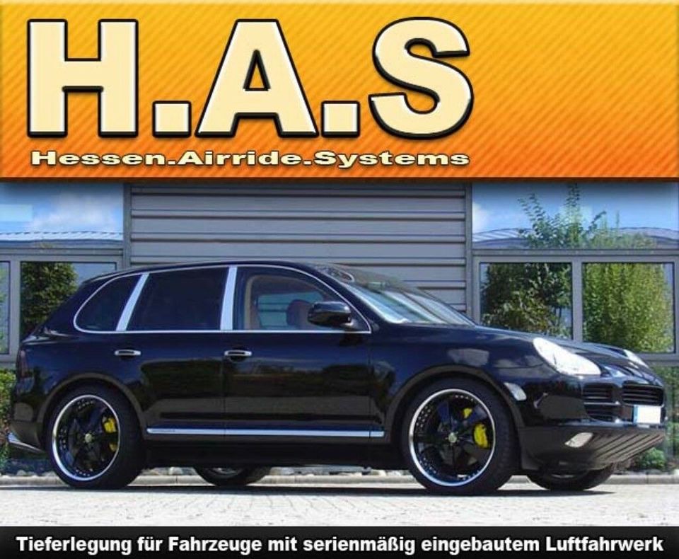 H.A.S Tieferlegung Porsche Cayenne mit Luftfederfahrwerk in Altendiez