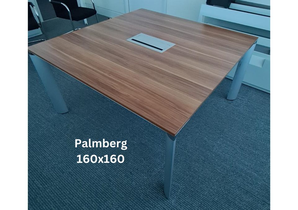 Palmberg Schreibtisch 160x160 mit Medienschacht in Großbeeren