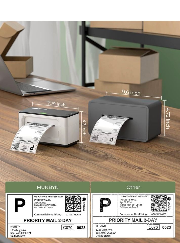 MUNBYN [300DPI] Etikettendrucker 4XL Labeldrucker in Düsseldorf