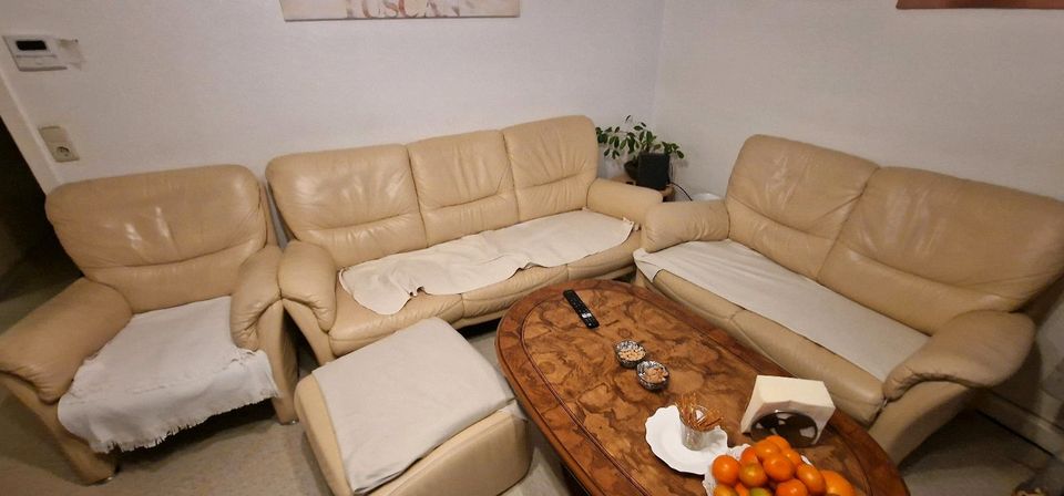 Leder Couch Sofa Set in Hanau