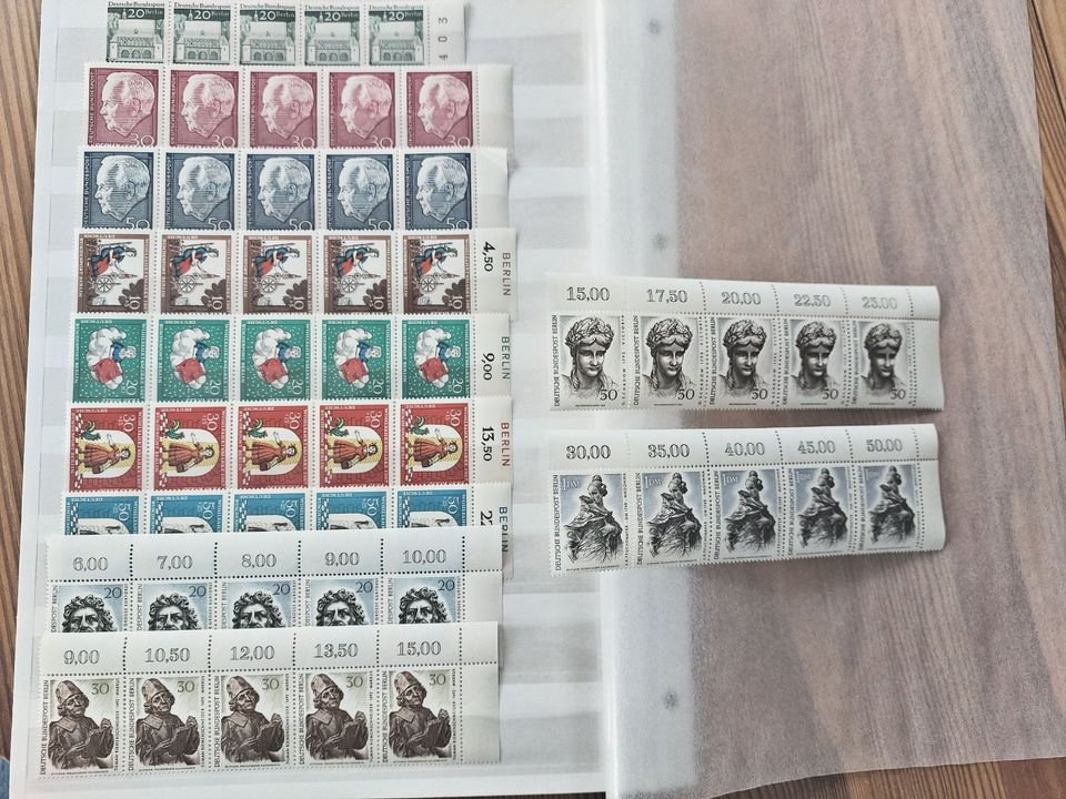 Briefmarken frühe BRD / Berlin / Dt. Reich / Saargebiet / Bayern in Schmelz