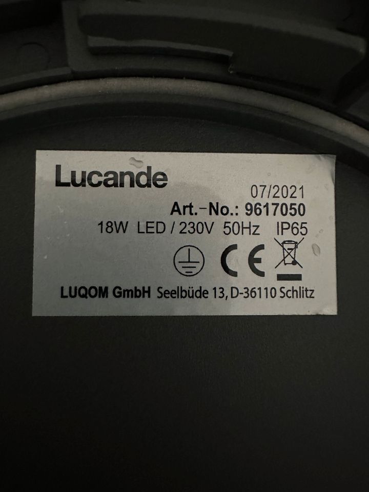 Lucande Aussenlampe Deckenlampe Wandlampe IP 65 in Bautzen