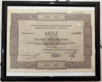 MAN Aktie entwertet 1000 Deutsche Mark - Februar 1952 Sammeln Hessen - Weilburg Vorschau