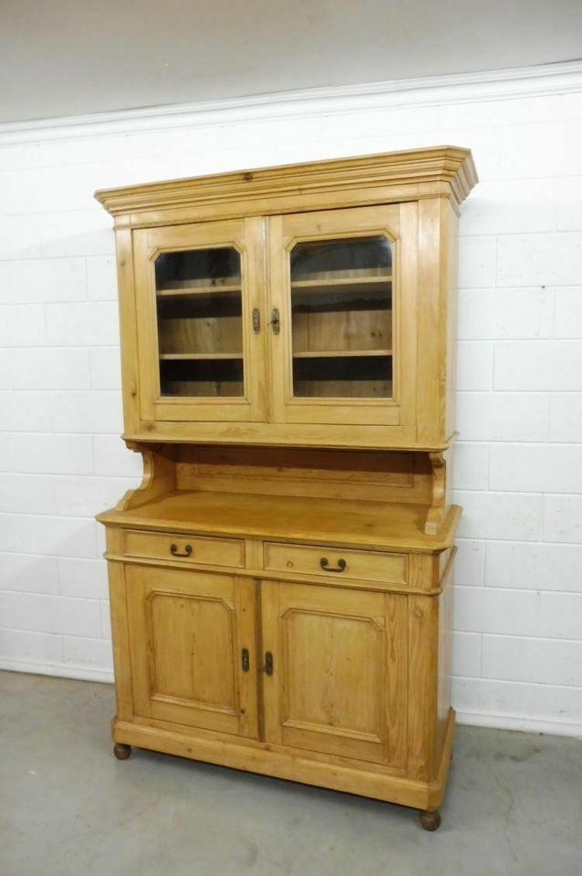 Antiker Schrank Buffet Vitrine Küchenschrank Weichholz um 1880 in Nordhorn