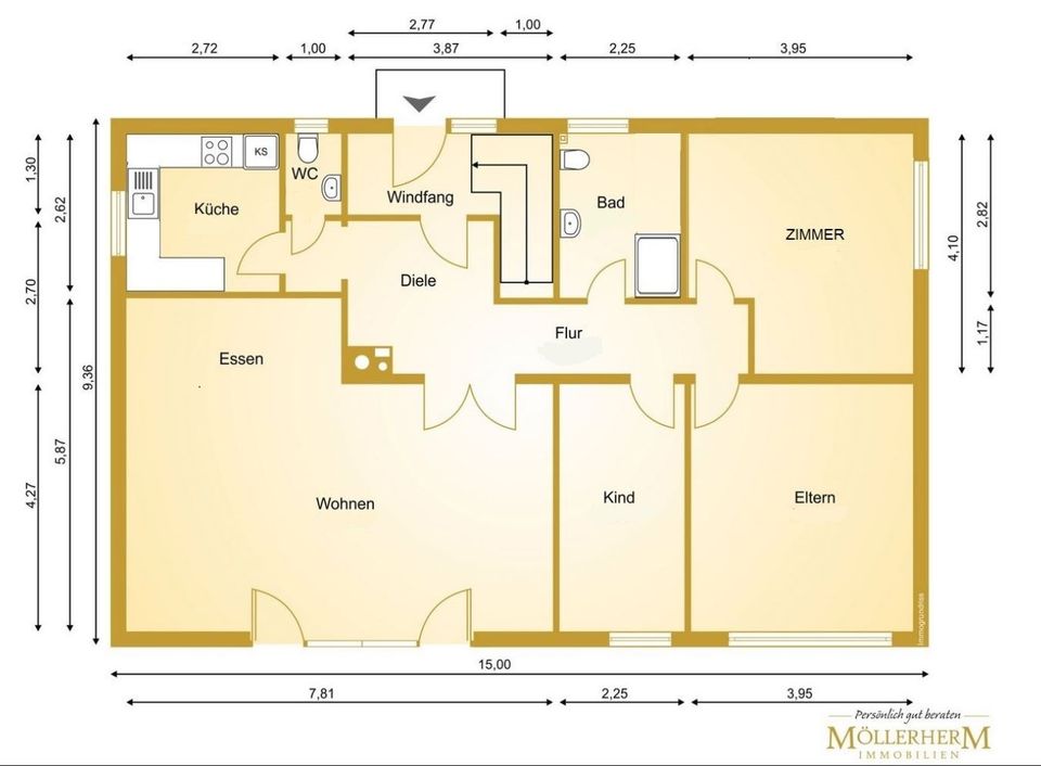 Geräumiger Bungalow auf Erbpachtgrundstück mit Potenzial für individuelle Gestaltung in Stockelsdorf in Stockelsdorf