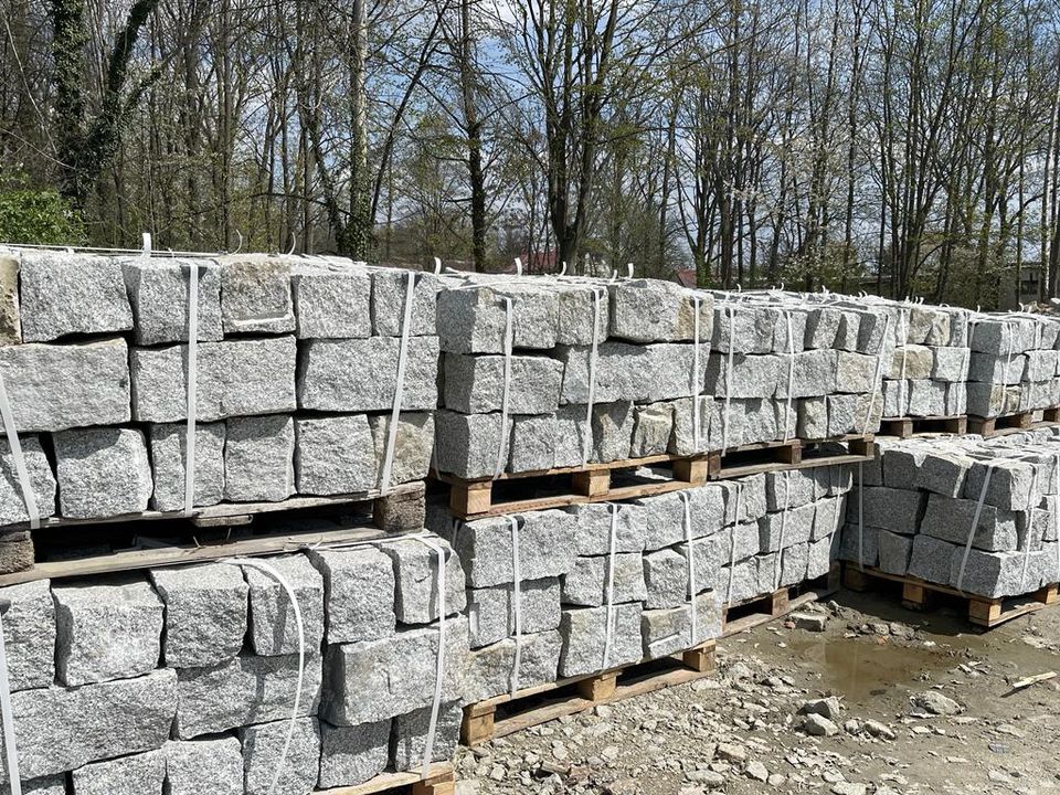 TOP♥GRANIT grau,Mauersteine 20x20x40 15 Paletten,Gartenmauer in Halle