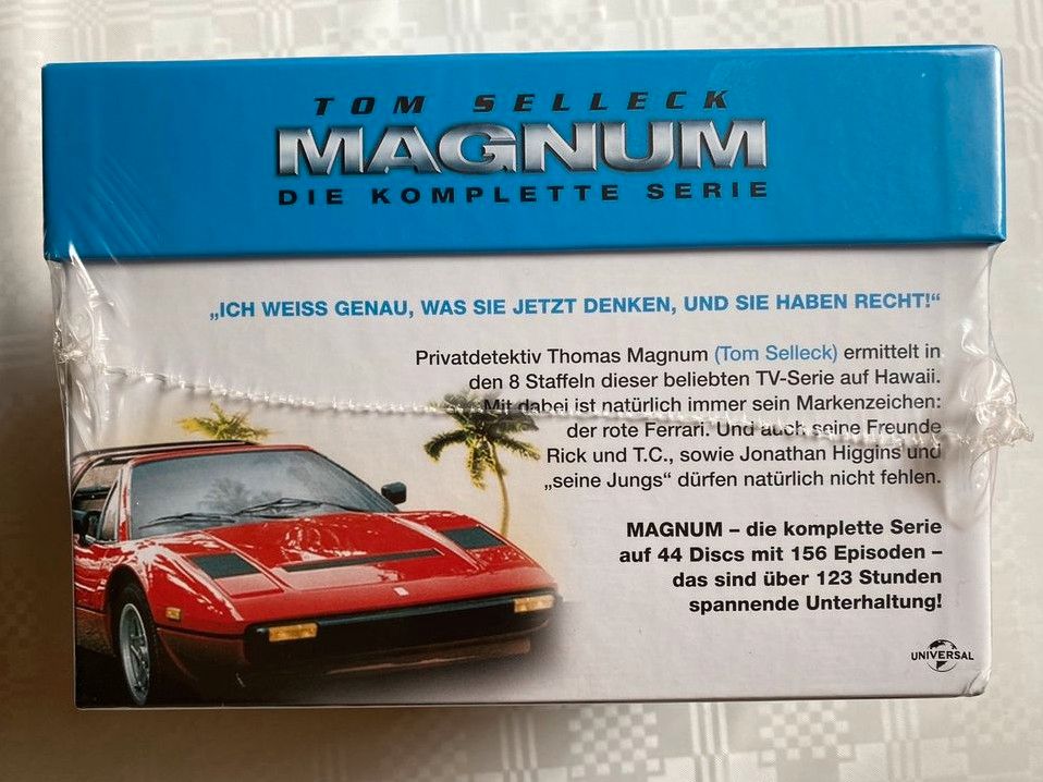 Magnum Privatdetektiv, roter Ferrari 308 GTS, DVD ganze Serie neu in Bad Oeynhausen