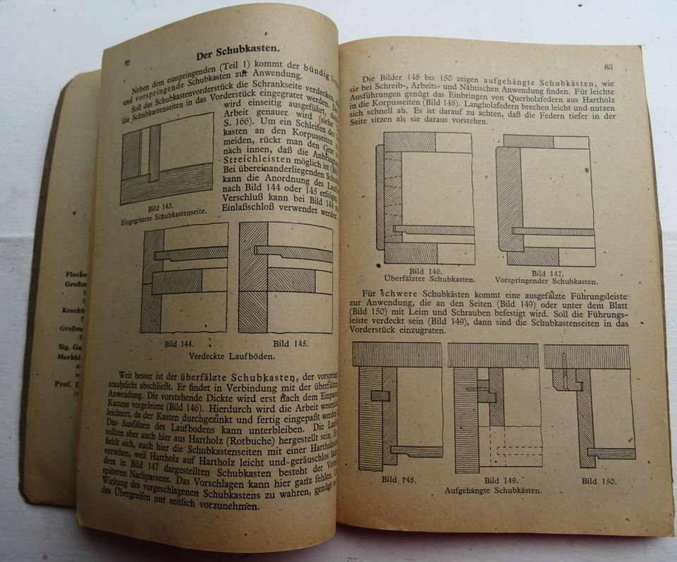 Lehrbuch für Tischler von 1946 Teil 1 + Teil 2 von Flocken in Hamburg