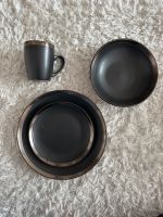 Geschirr Set 6-teilig - Maisons du Monde - schwarz matt - Gold Hessen - Hadamar Vorschau