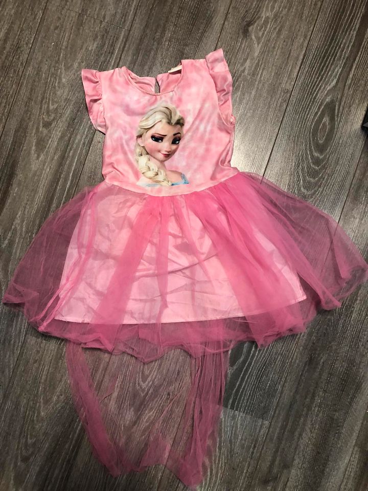 Frozen Eiskönigin Elsa Kleid Tüll Tutu Ballerina rosa Gr 128 134 in München