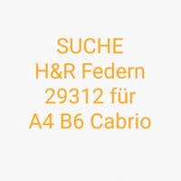 H&R Fahrwerksfedern 29312 schwarz AUDI A4 B6 8H Cabrio Niedersachsen - Schwarmstedt Vorschau