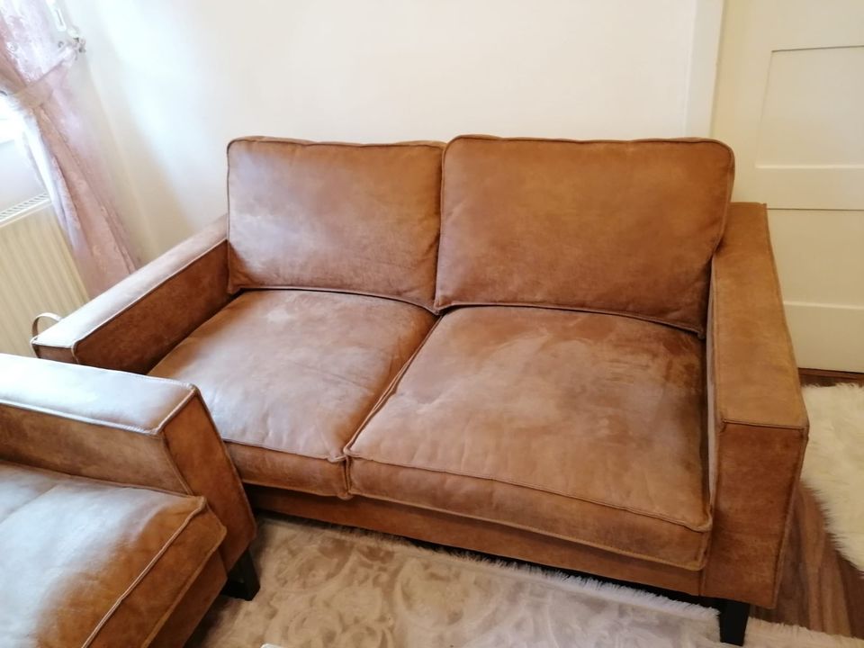 Sofa,Couch,Wohnlandschaft,Braun in Stuttgart