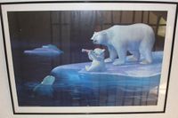 Blauer Bilderrahmen mit Poster Eisbären und Coca Cola Hessen - Mainhausen Vorschau