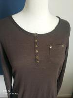 Multiblu ⭐ Damen Shirt T-Shirt Henley, Gr L , braun Hessen - Haiger Vorschau