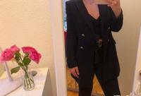 Zara Mantel Jacke Blazer Sakko lang Gehrock schwarz Gold S 36 München - Laim Vorschau