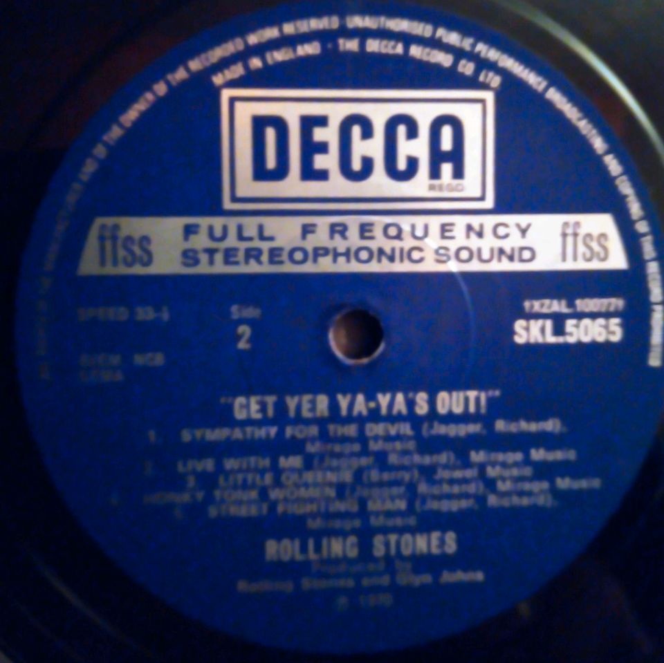 The Rolling Stones in Concert.'Get yer ya-ya's out.LP.Vinyl.1970. in Borgstedt