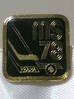 Anstecknadel ms78 praha Eishockey Weltmeisterschaft 1978 in Prag Bayern - Peiting Vorschau