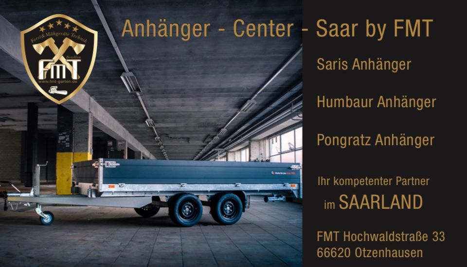 Saris Anhänger / Autoanhänger MP 255 133 750 Tieflader Humbaur in Nonnweiler