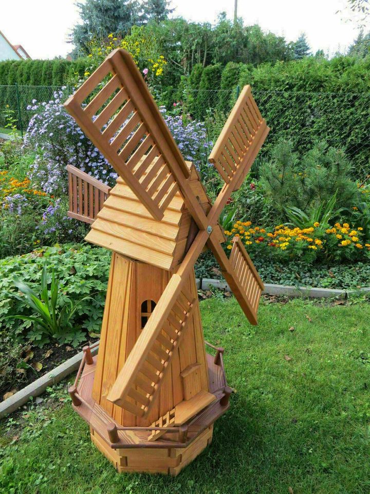 Windmühle Achteck 148 cm hoch, Neu,Kiefernholz, incl. Versand in Wimmelburg