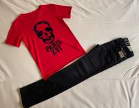 Zadig & Voltaire rotes T-Shirt/ Retour schwarze Jeans neu Niedersachsen - Baddeckenstedt Vorschau
