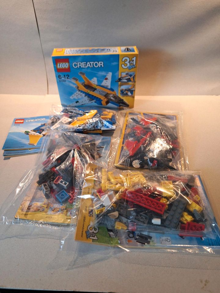 4x Lego Creator Sets Hubschrauber Jet Go-Kart ohne OVP in Ochtrup