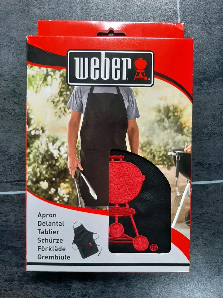 Weber Grillbibel + Schürze + Burgerpresse - alles OVP!! in Leutenbach