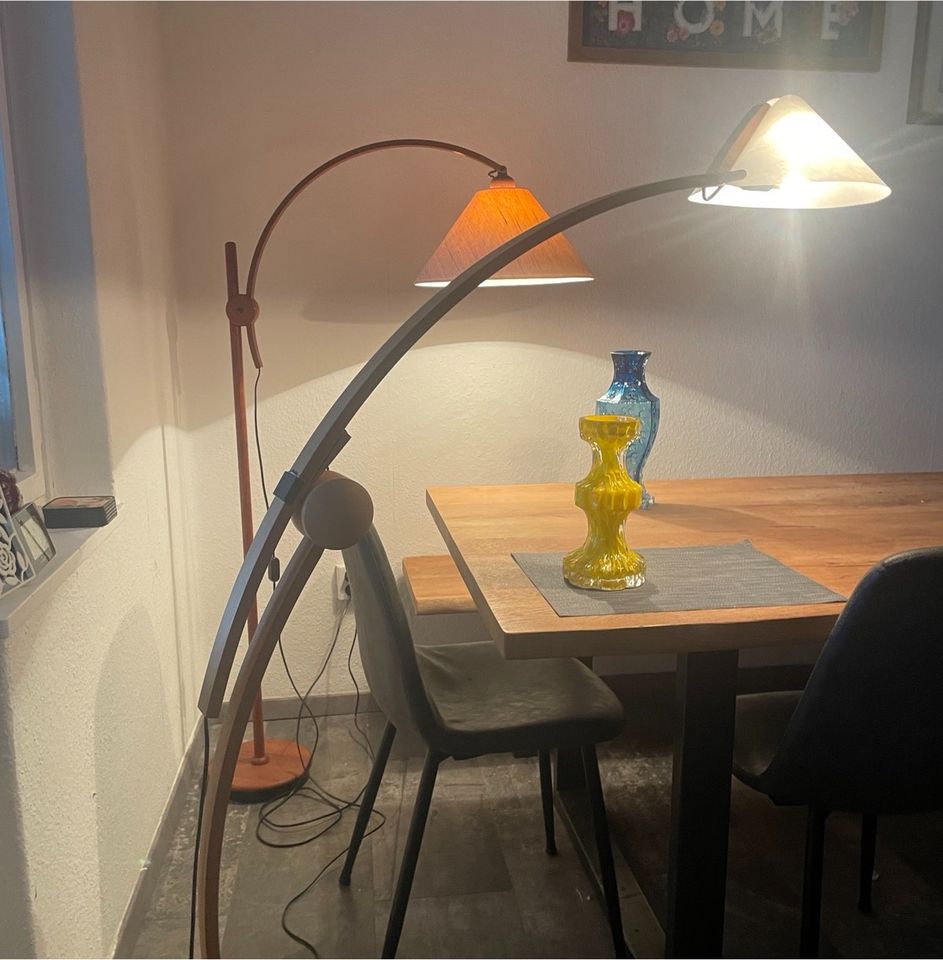 Danish Design Bogenlampe - Teakholz Teak Lampe Domus in Dortmund