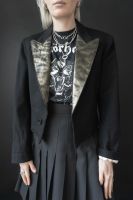 Vintage Smoking Blazer cropped Maßgeschneidert Tuxedo Niedersachsen - Lüneburg Vorschau