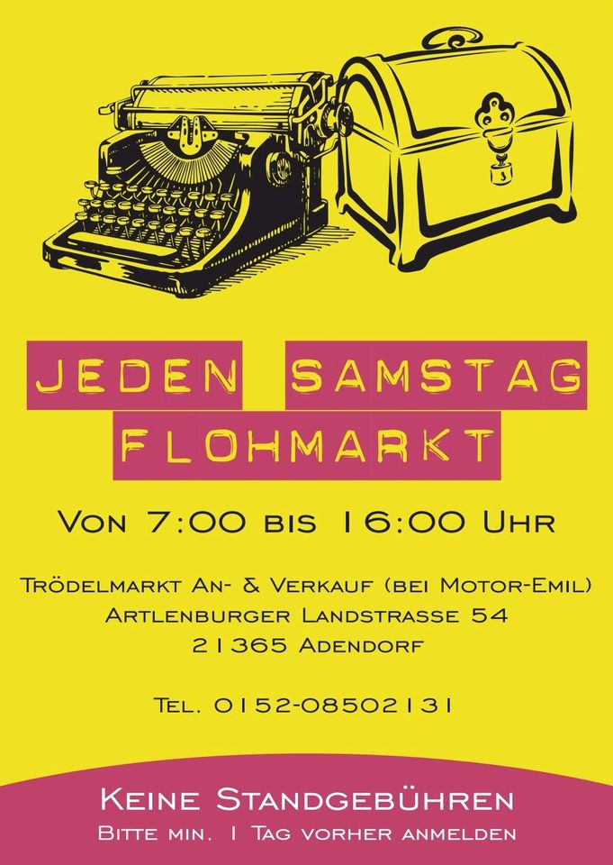 Flohmarkt: jeden Samstag. Adendorf Flohmarkt in Adendorf